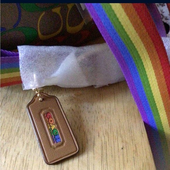 Coach 🌈Pennie Small Rainbow Signature Backpack/FREE shirt & tights w purchase - Picture 13 of 16